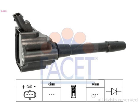 ignition coil 9.6551 Facet