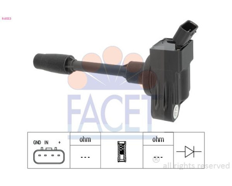 Ignition coil 9.6553 Facet