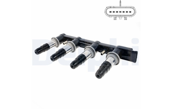 Ignition Coil CE87662-12B1A Delphi, Image 3