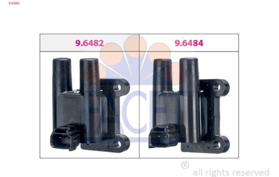 Ignition Coil Made in Italy - OE Equivalent 9.6486 Facet