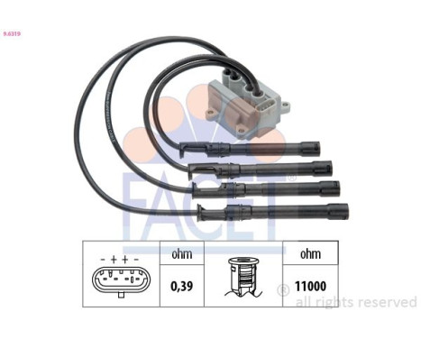 Ignition Coil OE Equivalent 9.6319 Facet