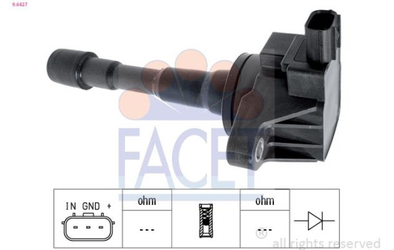 Ignition Coil OE Equivalent 9.6427 Facet