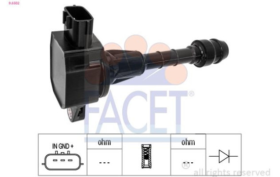 Ignition Coil OE Equivalent 9.6502 Facet