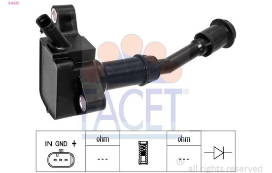 Ignition Coil OE Equivalent 9.6523 Facet