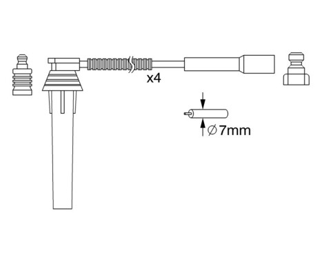 Ignition Cable Kit B052 Bosch, Image 5