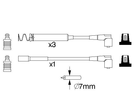 Ignition Cable Kit B063 Bosch, Image 5