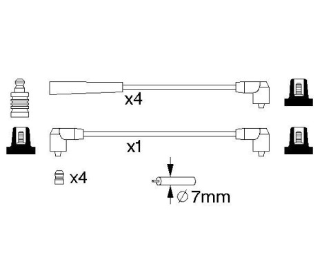 Ignition Cable Kit B068 Bosch, Image 5