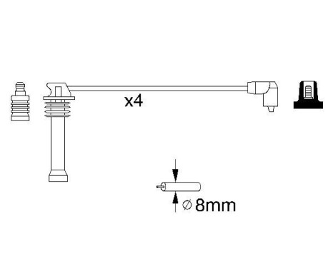 Ignition Cable Kit B141 Bosch, Image 5