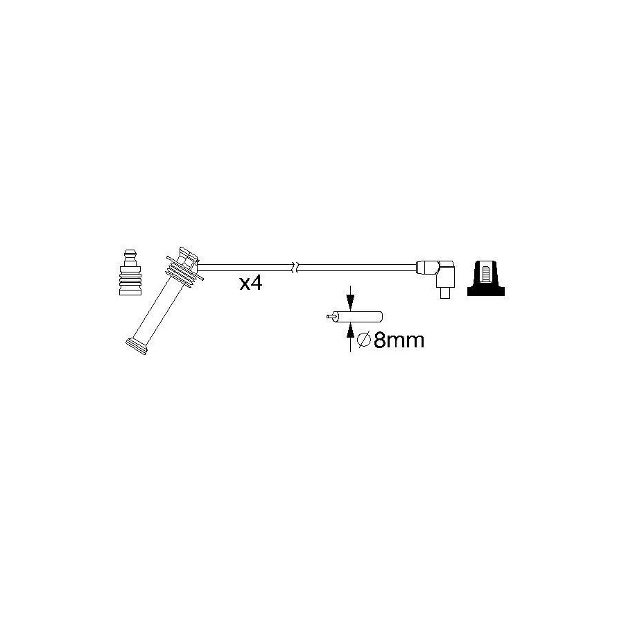 Ignition Cable Kit B208 Bosch Winparts.ie Ignition leads