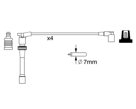 Ignition Cable Kit B260 Bosch, Image 5