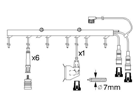 Ignition Cable Kit B323 Bosch, Image 5