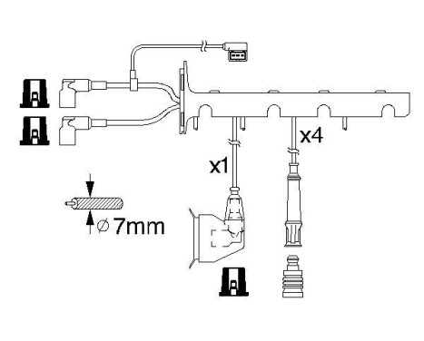 Ignition Cable Kit B325 Bosch, Image 5