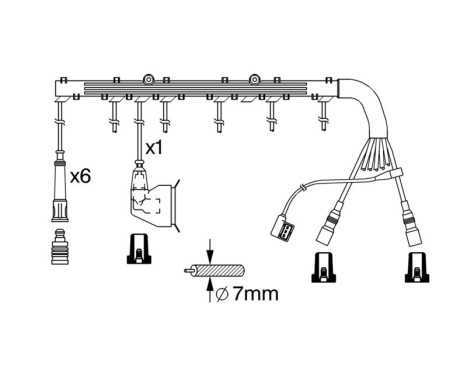 Ignition Cable Kit B362 Bosch, Image 5