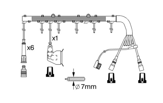Ignition Cable Kit B362 Bosch, Image 4