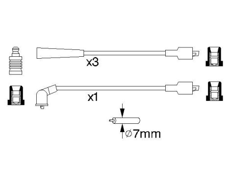 Ignition Cable Kit B710 Bosch, Image 5