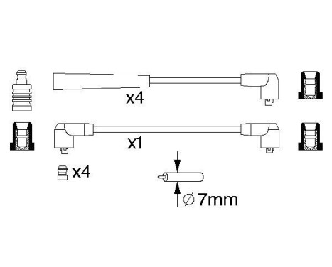 Ignition Cable Kit B719 Bosch, Image 5