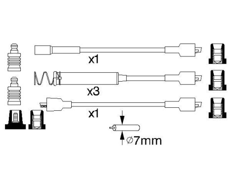 Ignition Cable Kit B722 Bosch, Image 5