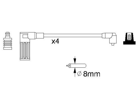 Ignition Cable Kit B738 Bosch, Image 3