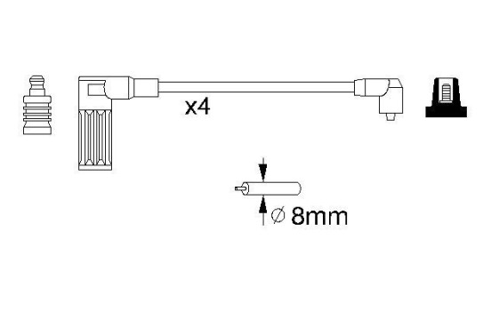 Ignition Cable Kit B738 Bosch, Image 3