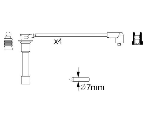 Ignition Cable Kit B742 Bosch, Image 5