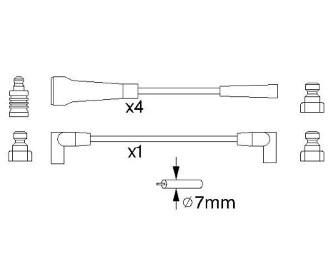 Ignition Cable Kit B744 Bosch, Image 5