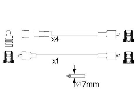 Ignition Cable Kit B762 Bosch, Image 5