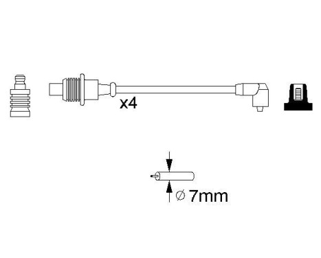 Ignition Cable Kit B767 Bosch, Image 5