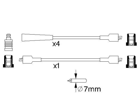 Ignition Cable Kit B768 Bosch, Image 5
