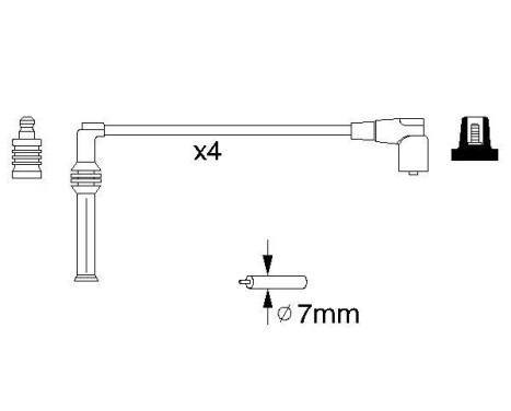 Ignition Cable Kit B778 Bosch, Image 5