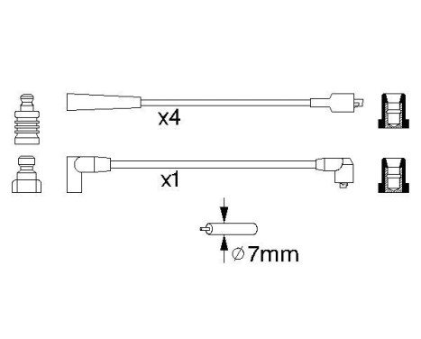 Ignition Cable Kit B798 Bosch, Image 5