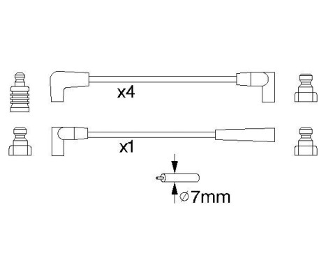 Ignition Cable Kit B822 Bosch, Image 5