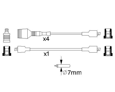 Ignition Cable Kit B823 Bosch, Image 5