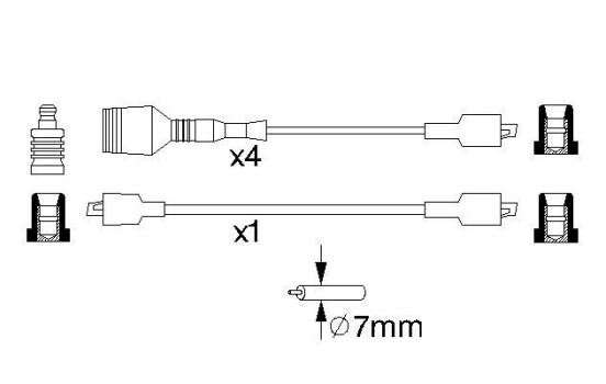 Ignition Cable Kit B823 Bosch, Image 5