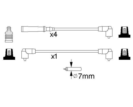 Ignition Cable Kit B847 Bosch, Image 5