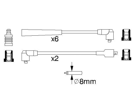 Ignition Cable Kit B858 Bosch, Image 5