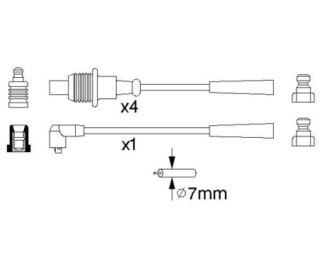 Ignition Cable Kit B863 Bosch, Image 5