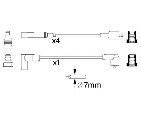 Ignition Cable Kit B866 Bosch, Image 5