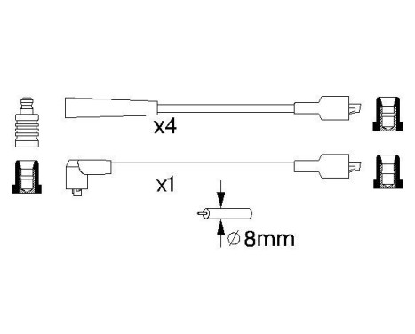 Ignition Cable Kit B868 Bosch, Image 5