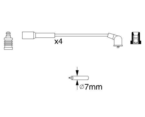 Ignition Cable Kit B942 Bosch, Image 3