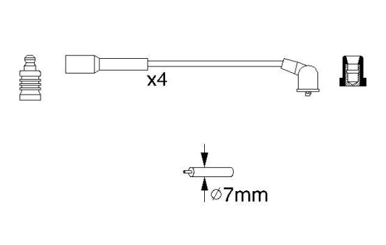 Ignition Cable Kit B942 Bosch, Image 3