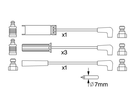 Ignition Cable Kit B972 Bosch, Image 5