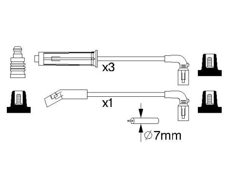 Ignition Cable Kit B980 Bosch, Image 6