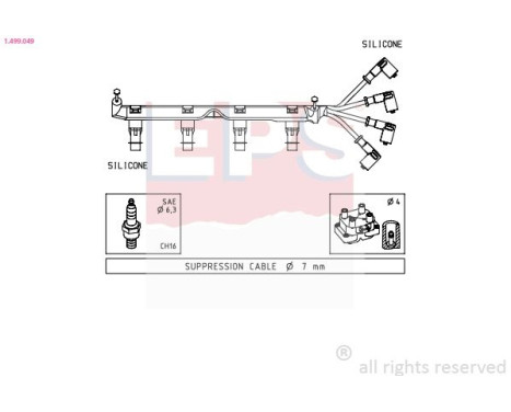 Ignition Cable Kit Made in Italy - OE Equivalent