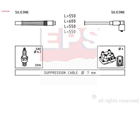 Ignition Cable Kit Made in Italy - OE Equivalent