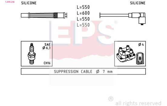 Ignition Cable Kit Made in Italy - OE Equivalent