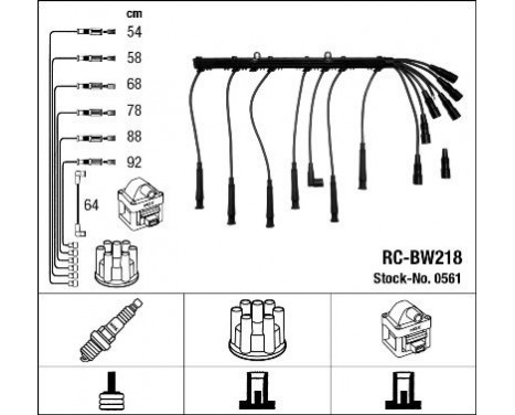 Ignition Cable Kit RC-BW218 NGK