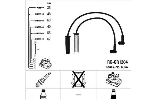Ignition Cable Kit RC-CR1204 NGK