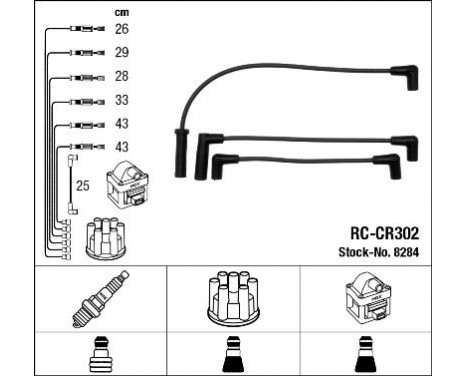 Ignition Cable Kit RC-CR302 NGK