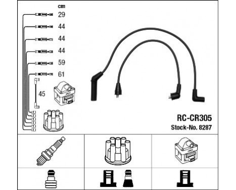 Ignition Cable Kit RC-CR305 NGK