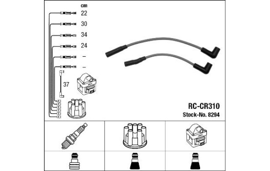 Ignition Cable Kit RC-CR310 NGK